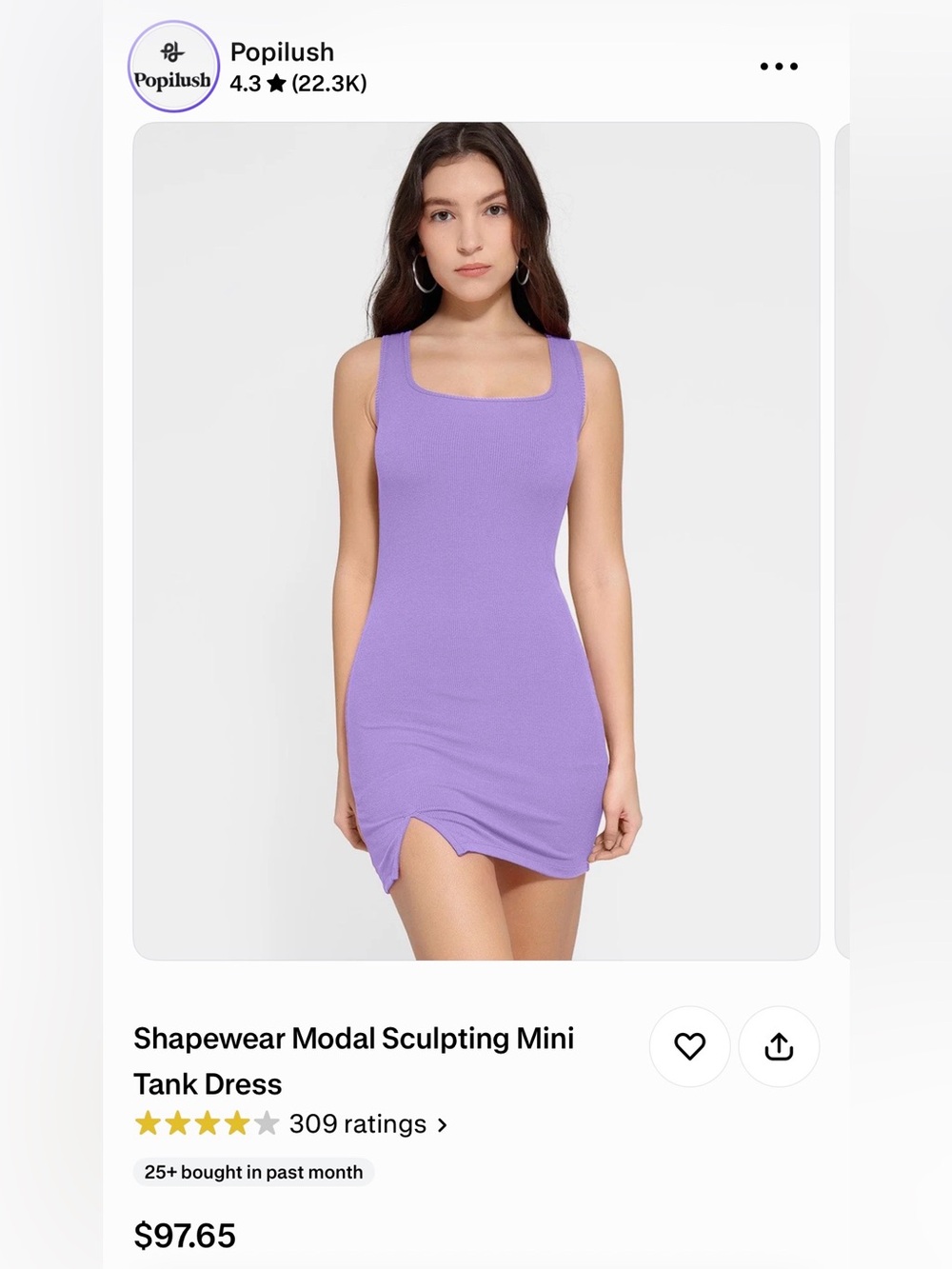 Shapewear Model Sculpting Tank Dress